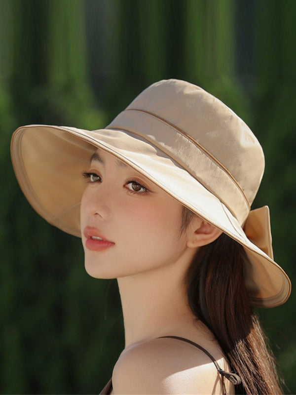 Bowknot Split-Joint Fisherman Hat Sun Hat