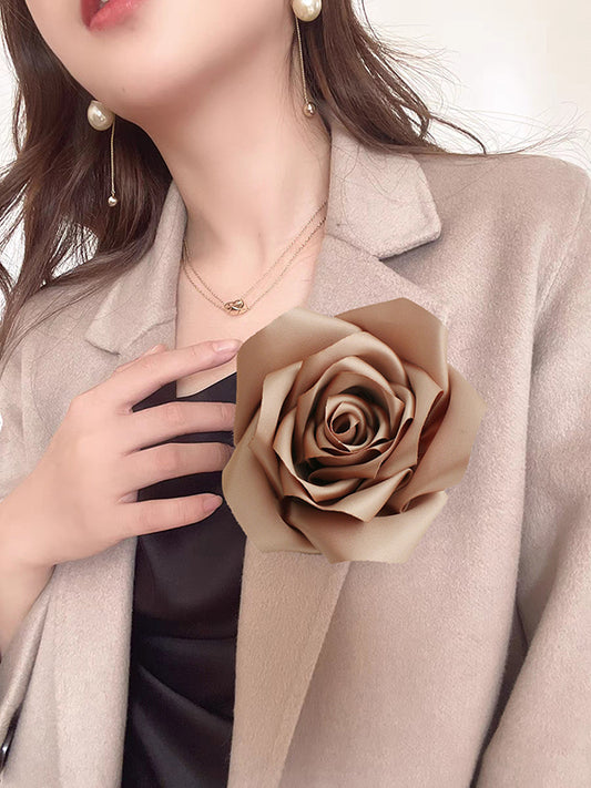 Flower Shape Solid Color Brooch Accessories