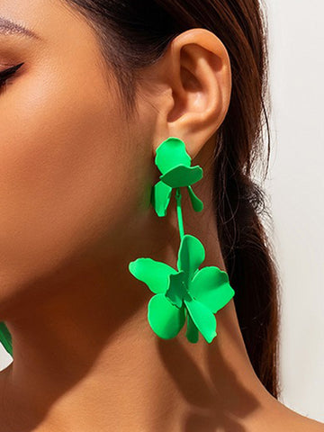 Flower Shape Drop Earrings Earrings Accessories