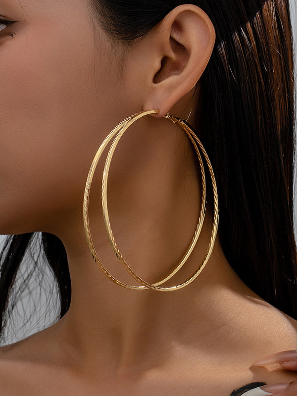 Geometric Layered Earrings Accessories