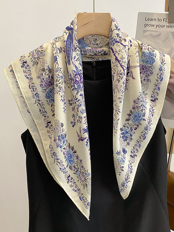 Flower Print Keep Warm Scarf