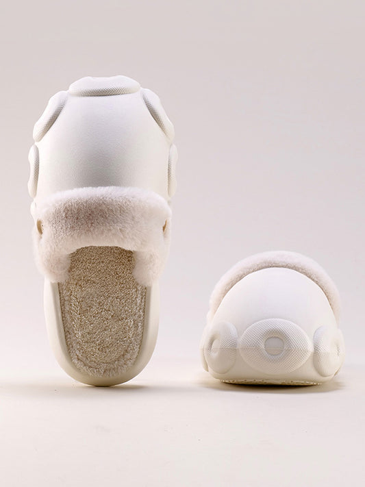 Warm Removable Washable Waterproof Thick-Soled Cotton Slippers