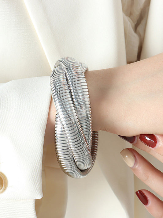 Pleated Solid Color Bracelet Accessories