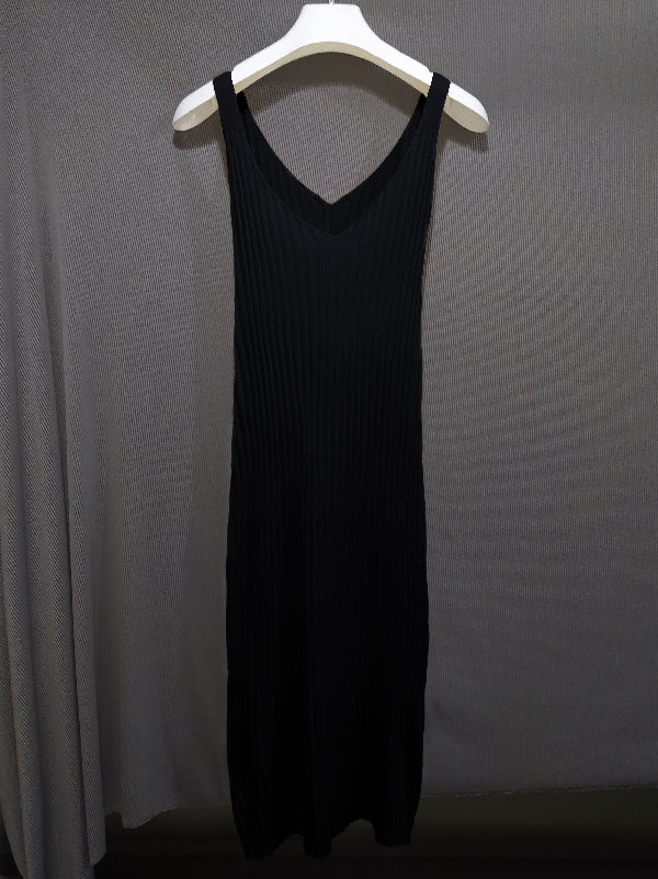 Vintage Simple Solid Color Knitting Sweater Dress