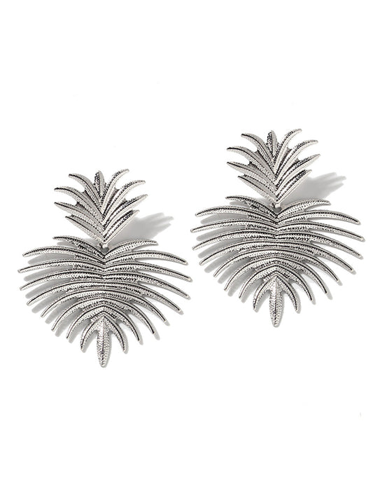 Leaves Shape Solid Color Drop Earrings