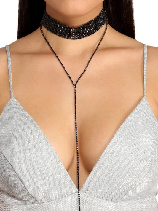 Rhinestone Tasseled Body Chain Accessories Necklaces Accessories