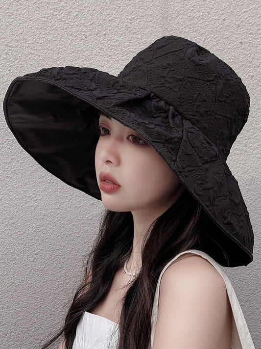 Simple Anti-UV Floral Fisherman Hat Sun Hat