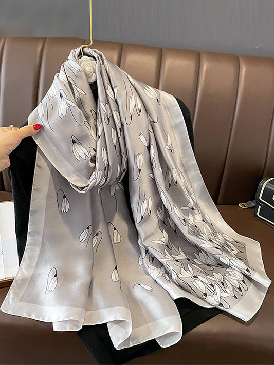 Flower Print Keep Warm Sun Protection Scarf