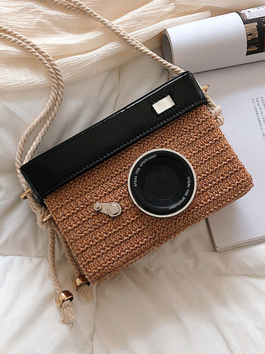 Urban Straw Weave Shoulder Bag