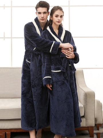 Comfortable Solid Warm Pajama Robe