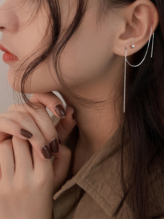 Normcore Tasseled Drop Earrings